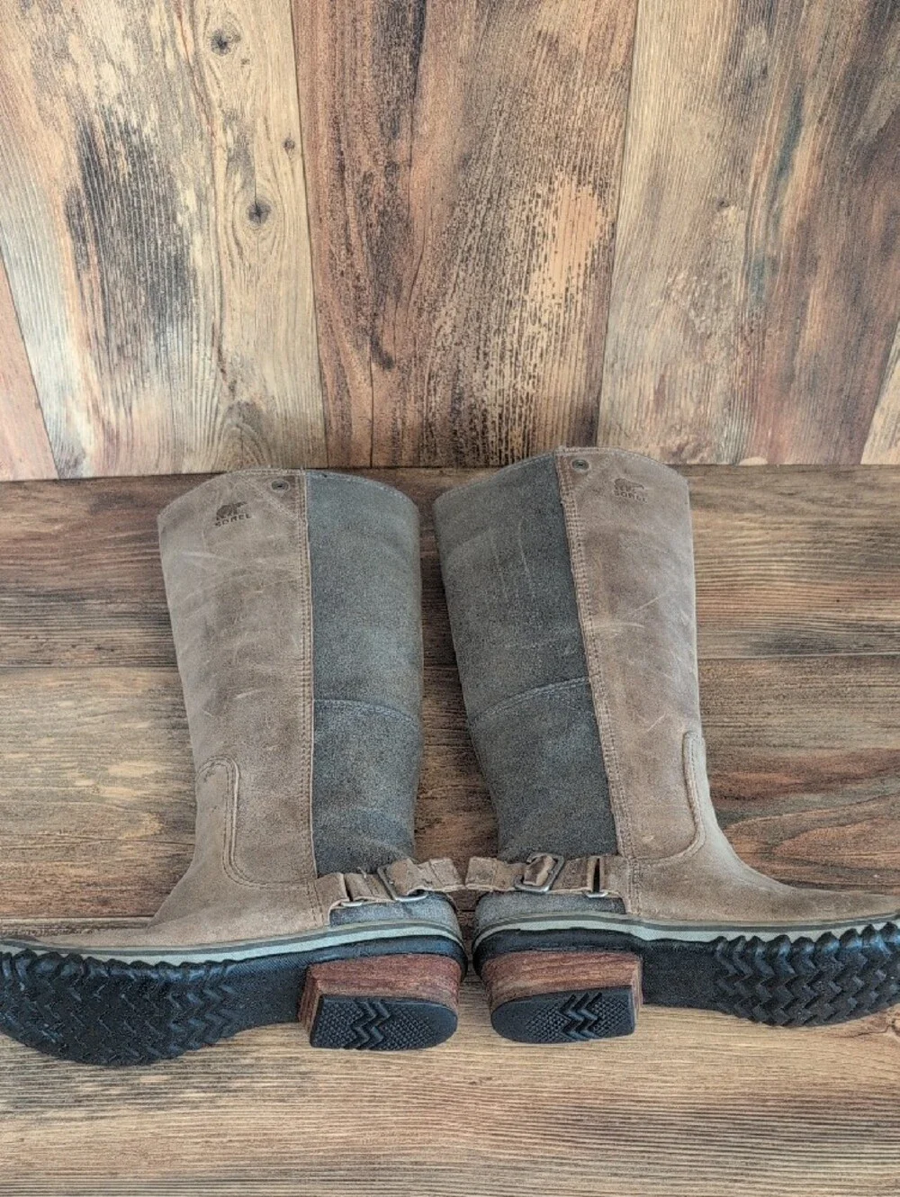 Sorel Slimboot Knee High Waterproof Leather Suede Riding Boots 7.5   521A